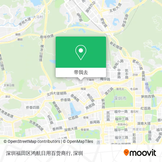 深圳福田区鸿航日用百货商行地图