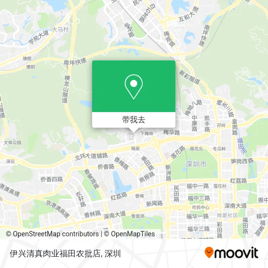 伊兴清真肉业福田农批店地图