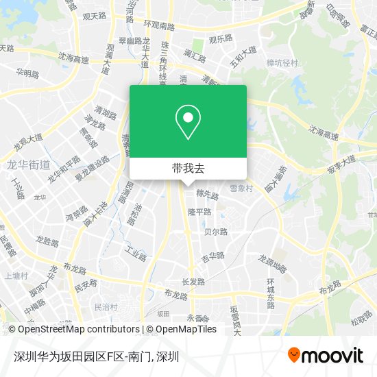 深圳华为坂田园区F区-南门地图