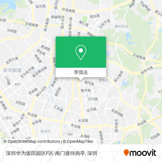 深圳华为坂田园区F区-南门接待岗亭地图