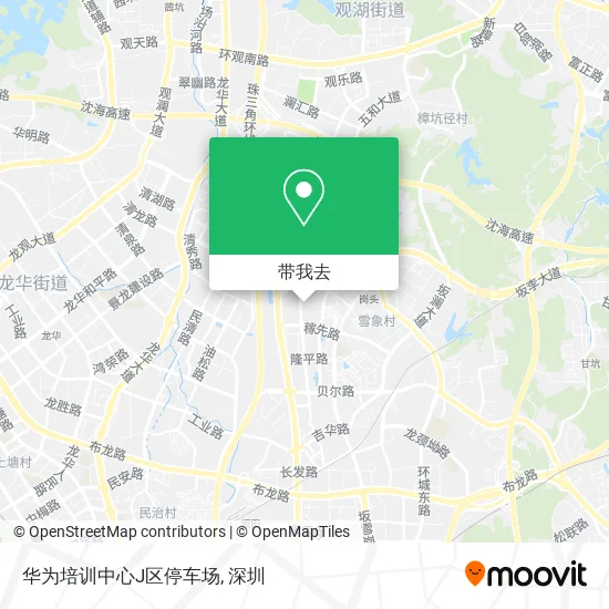 华为培训中心J区停车场地图