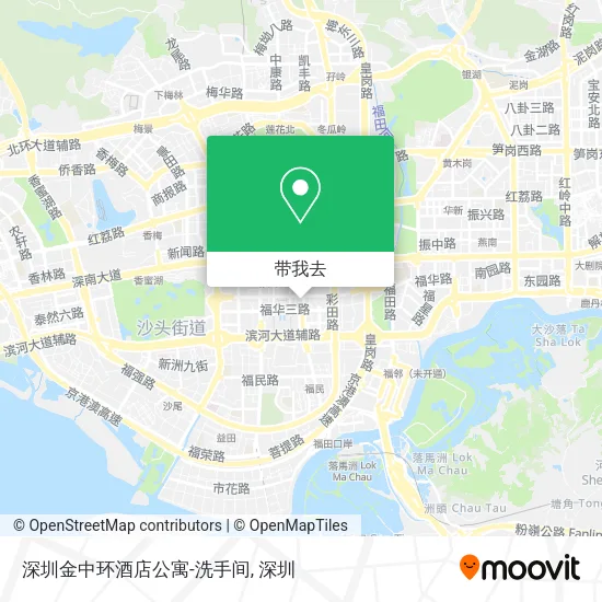 深圳金中环酒店公寓-洗手间地图