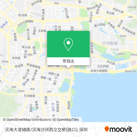 滨海大道辅路/滨海沙河西立交桥(路口)地图