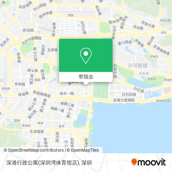 深港行政公寓(深圳湾体育馆店)地图