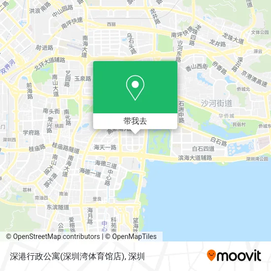 深港行政公寓(深圳湾体育馆店)地图