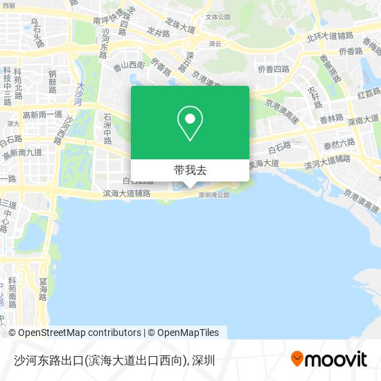 沙河东路出口(滨海大道出口西向)地图
