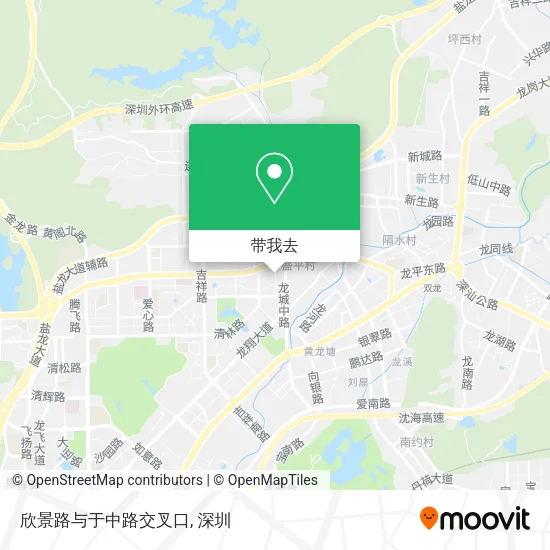 欣景路与于中路交叉口地图