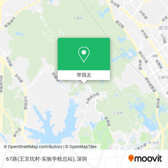 67路(王京坑村-实验学校总站)地图