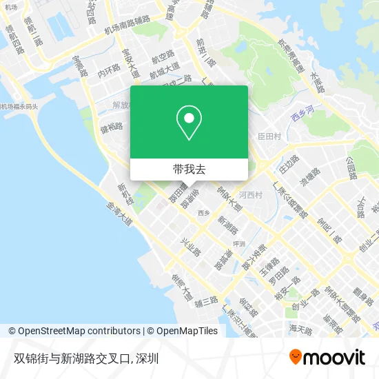 双锦街与新湖路交叉口地图