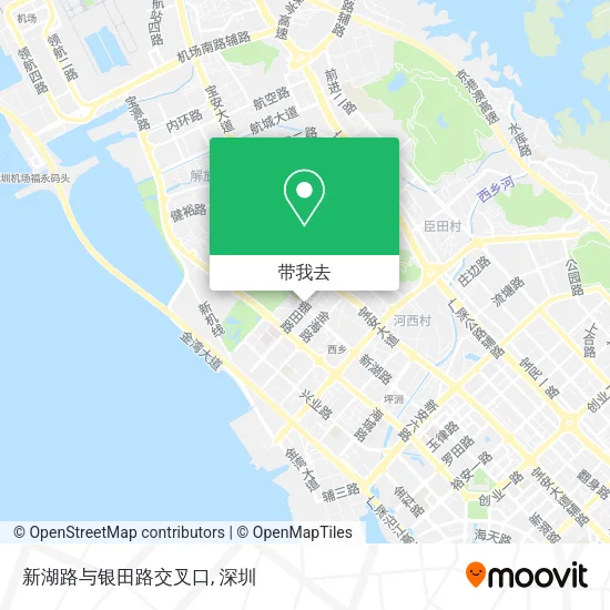 新湖路与银田路交叉口地图