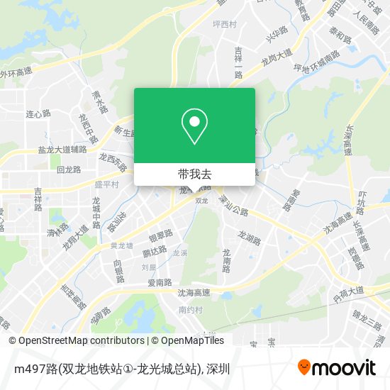 m497路(双龙地铁站①-龙光城总站)地图