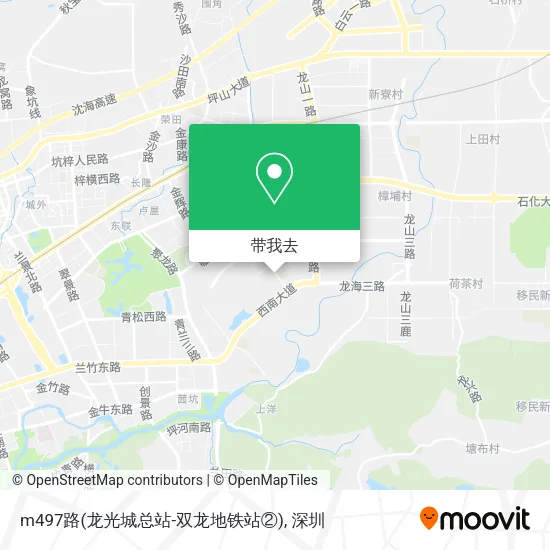m497路(龙光城总站-双龙地铁站②)地图