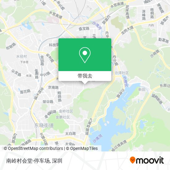 南岭村会堂-停车场地图