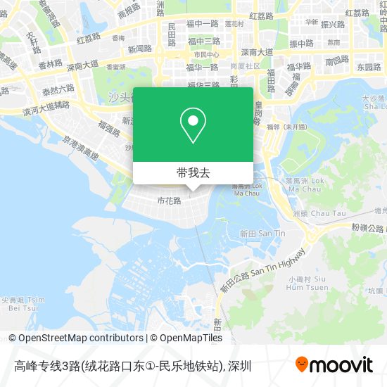高峰专线3路(绒花路口东①-民乐地铁站)地图