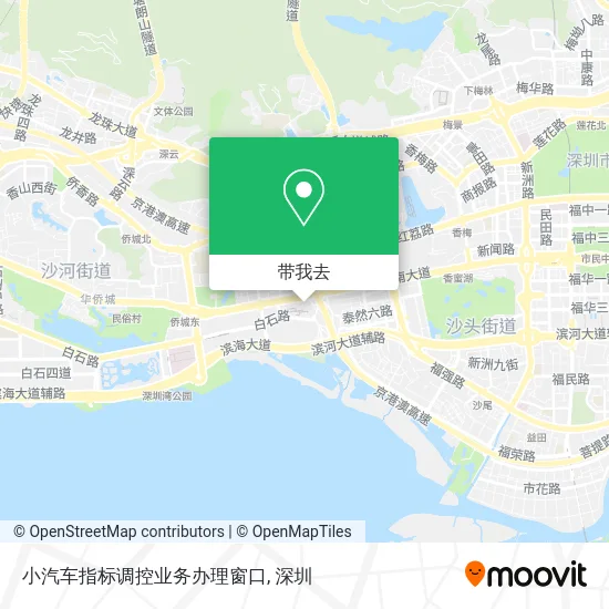 小汽车指标调控业务办理窗口地图