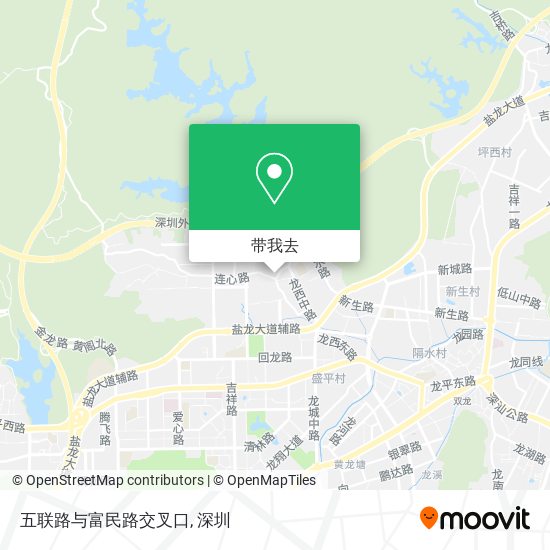 五联路与富民路交叉口地图