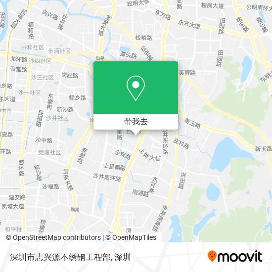 深圳市志兴源不绣钢工程部地图