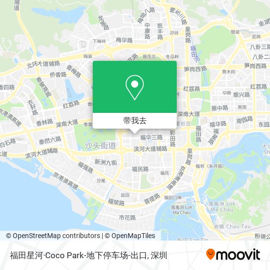 福田星河·Coco Park-地下停车场-出口地图