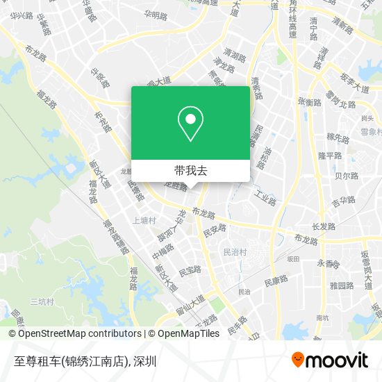 至尊租车(锦绣江南店)地图
