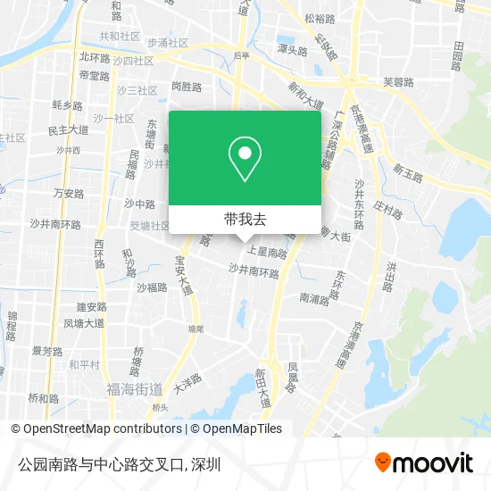 公园南路与中心路交叉口地图