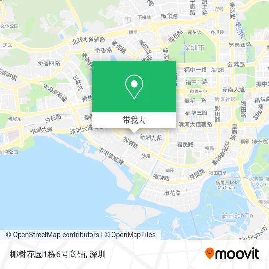 椰树花园1栋6号商铺地图