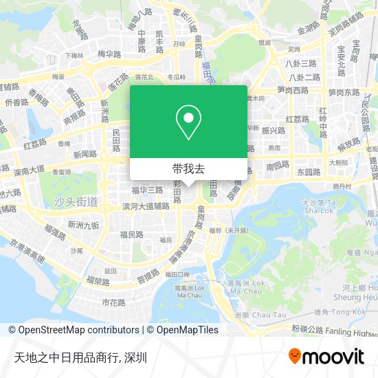 天地之中日用品商行地图
