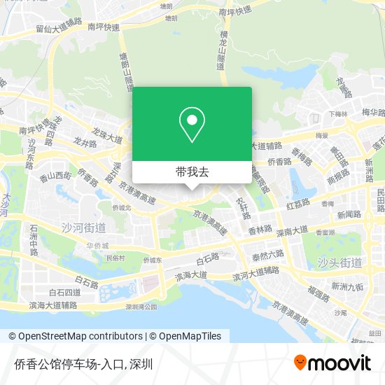 侨香公馆停车场-入口地图