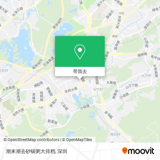潮来潮去砂锅粥大排档地图