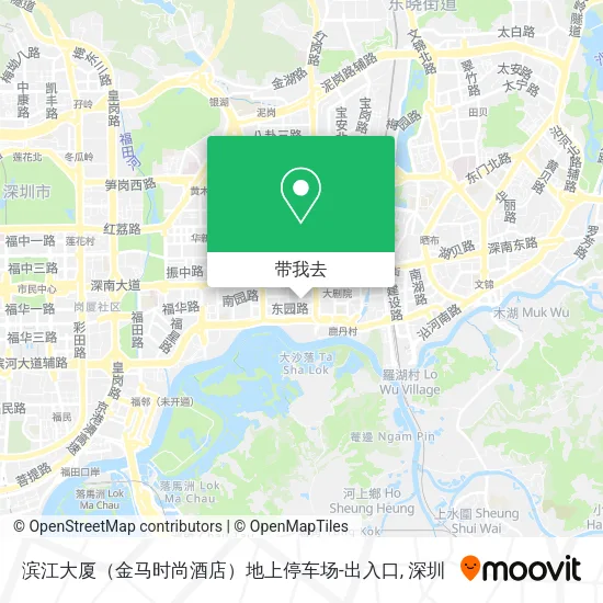 滨江大厦（金马时尚酒店）地上停车场-出入口地图