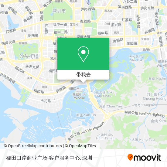 福田口岸商业广场-客户服务中心地图