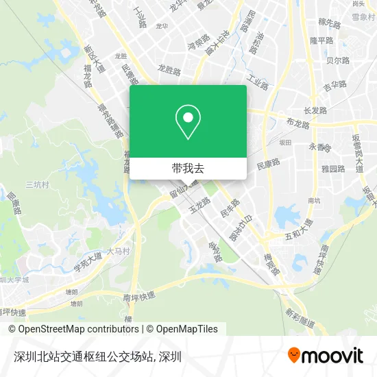 深圳北站交通枢纽公交场站地图