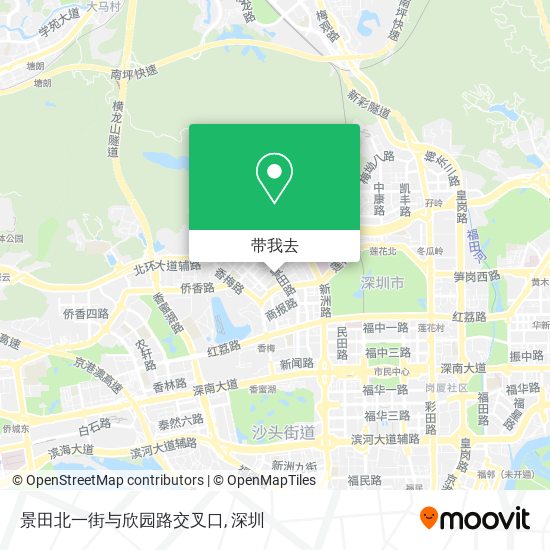 景田北一街与欣园路交叉口地图