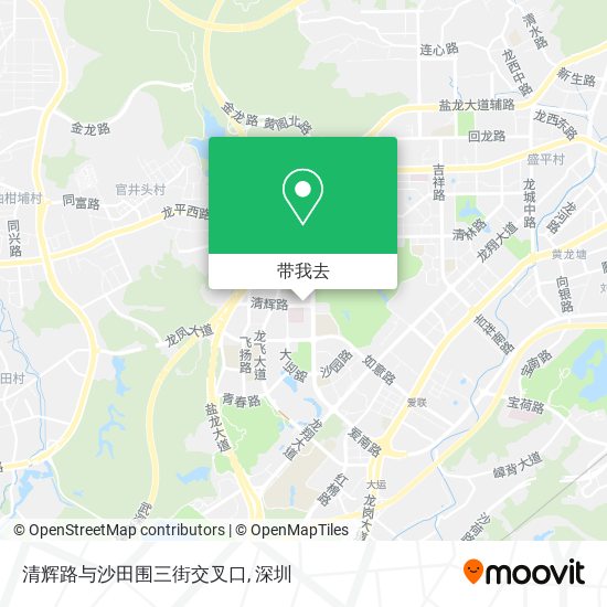清辉路与沙田围三街交叉口地图