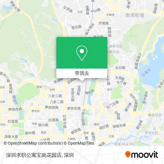 深圳求职公寓宝岗花园店地图