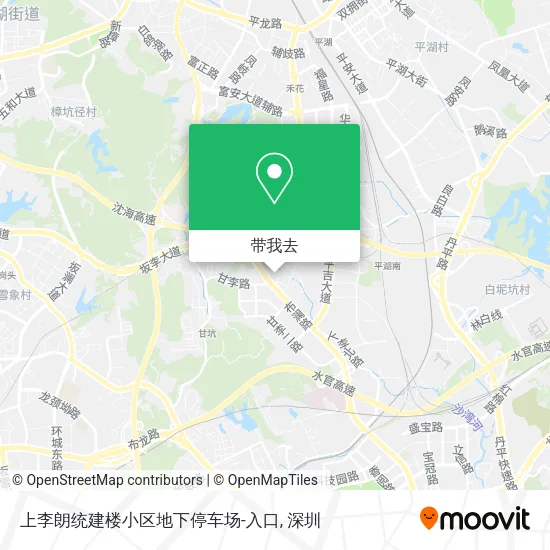 上李朗统建楼小区地下停车场-入口地图