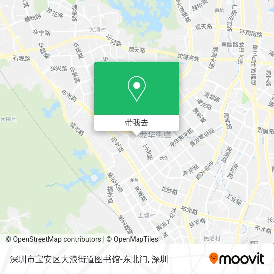 深圳市宝安区大浪街道图书馆-东北门地图