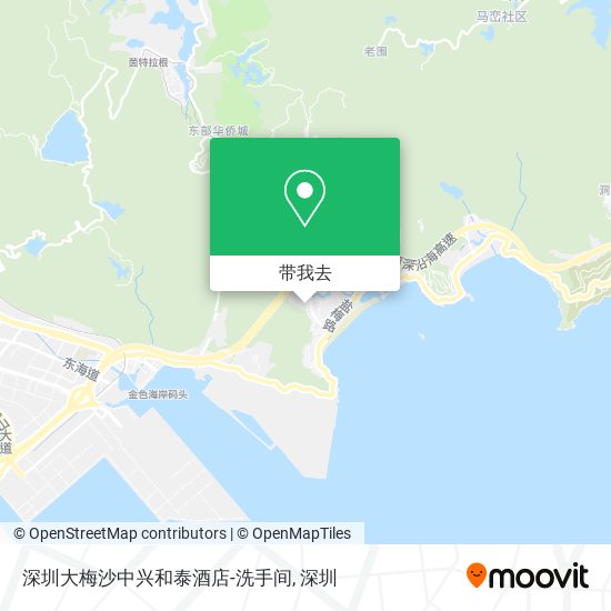 深圳大梅沙中兴和泰酒店-洗手间地图