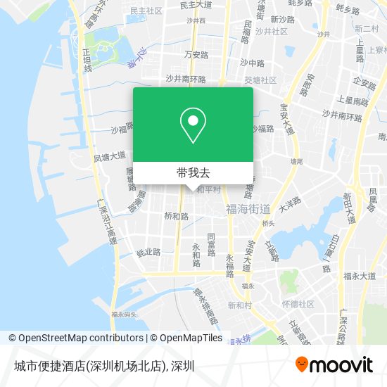 城市便捷酒店(深圳机场北店)地图