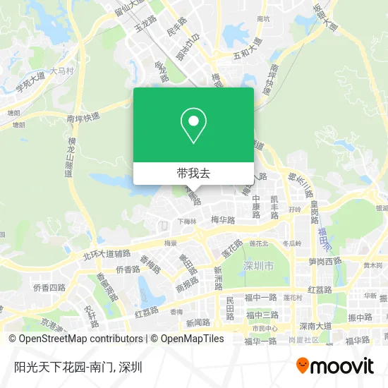 阳光天下花园-南门地图