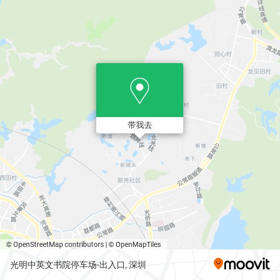 光明中英文书院停车场-出入口地图