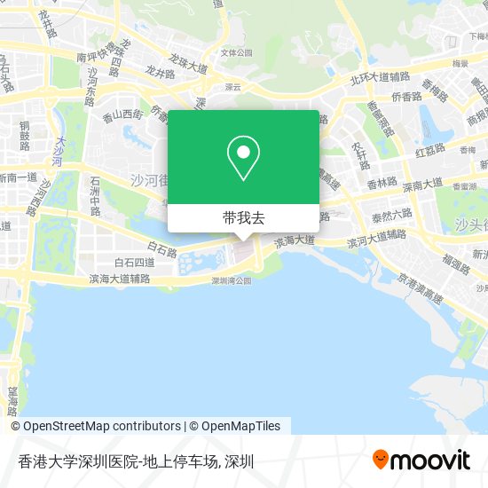 香港大学深圳医院-地上停车场地图