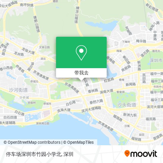 停车场深圳市竹园小学北地图