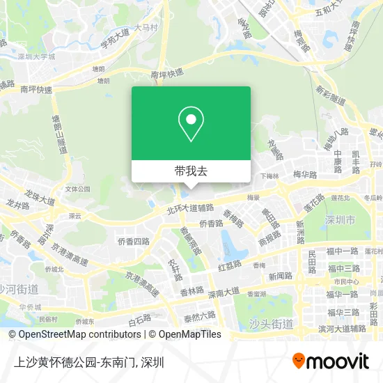 上沙黄怀德公园-东南门地图