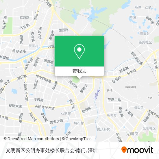 光明新区公明办事处楼长联合会-南门地图