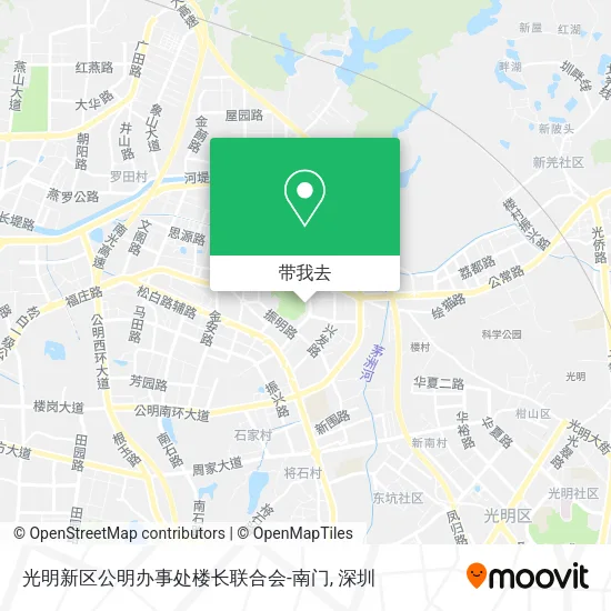 光明新区公明办事处楼长联合会-南门地图