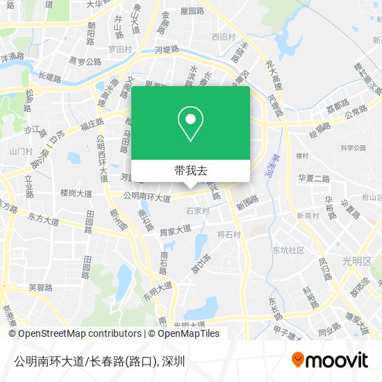 公明南环大道/长春路(路口)地图