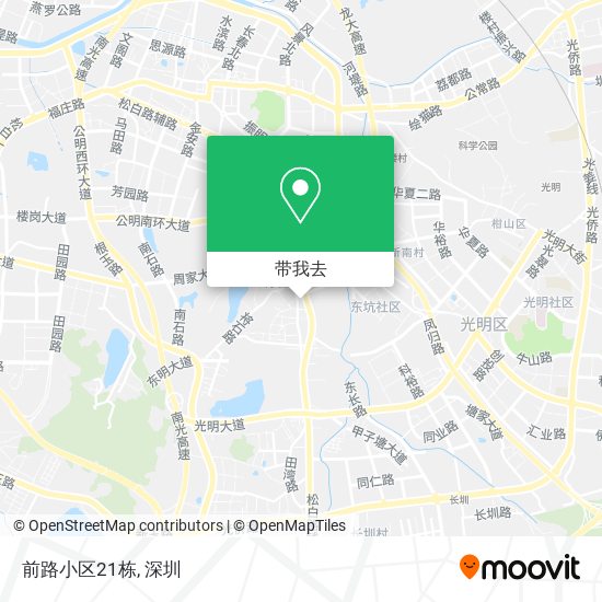 前路小区21栋地图