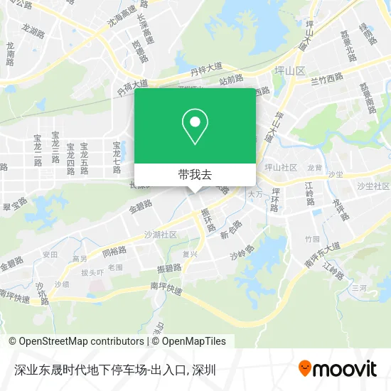 深业东晟时代地下停车场-出入口地图