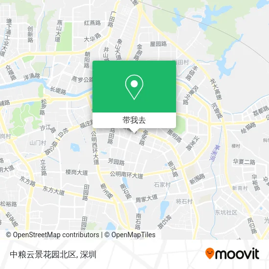 中粮云景花园北区地图