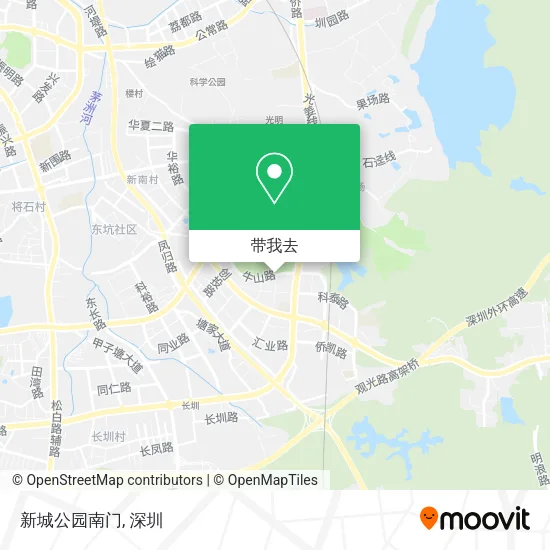 新城公园南门地图